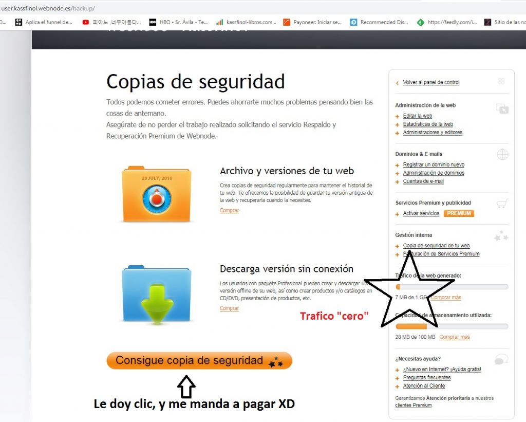 copia de seguridad kassfinol Sitio web gratuito