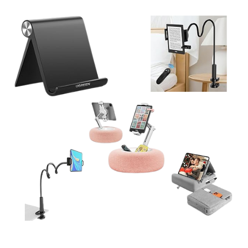 todas las bases ajustables para tu kindle o libro en papel