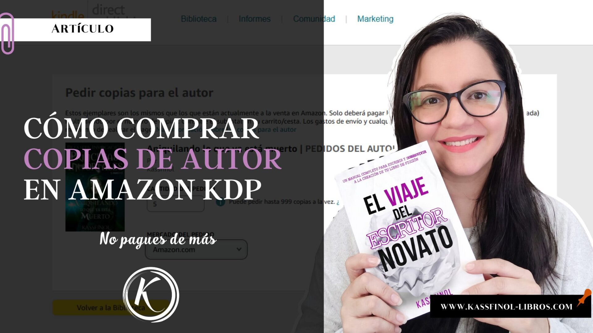 Cómo comprar copias de autor en Amazon KDP