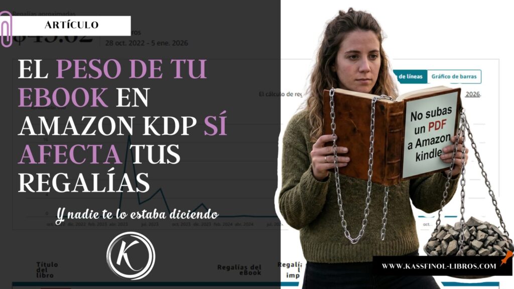 El peso de tu ebook en Amazon KDP sí afecta tus regalías — y nadie te lo estaba diciendo