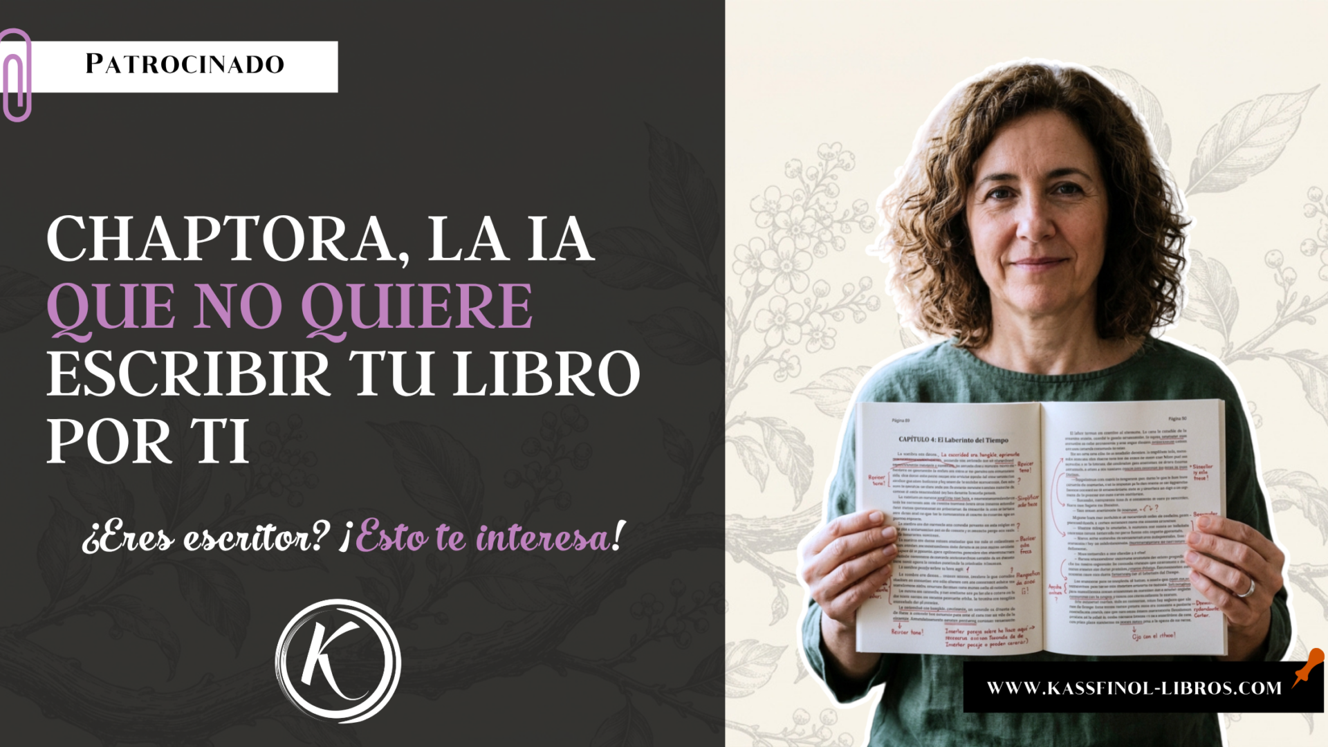 Chaptora, la IA que no quiere escribir tu libro por ti